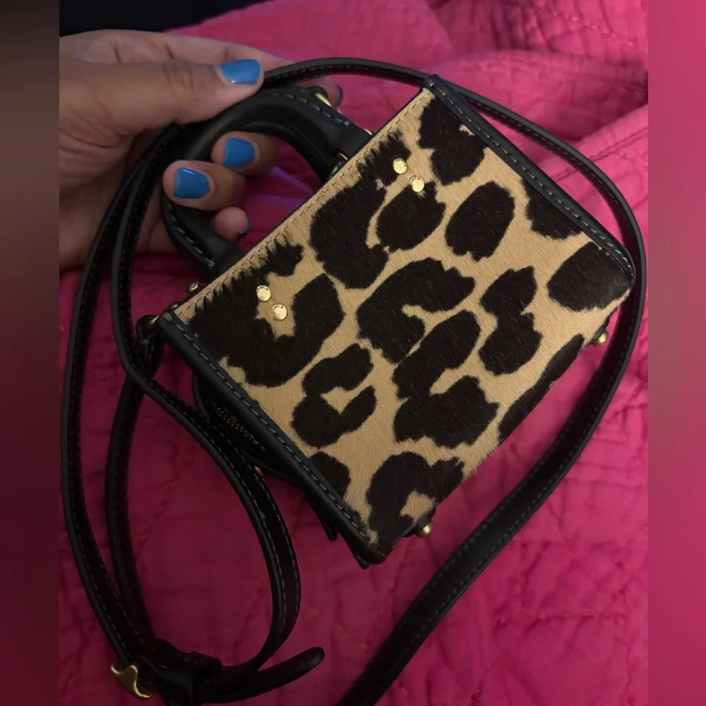 Coach Rogue Hair-calf With Leopard Print Bag - Picture 7 of 7